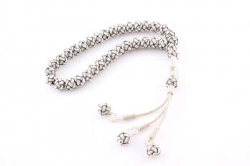 Trabzon Kazaz Siyah & Beyaz El Örmesi Tesbih - Osmanlı Pazar