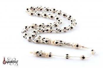 Turgay Karaman Yapımı Safir ve 14K Altın İşlemeli Fildişi - Osmanlı Pazar