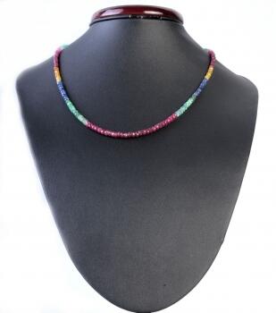 Yakut, Zümrüt, Safir Kolye - Osmanlı Pazar