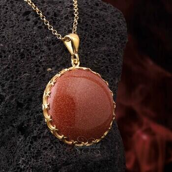 Yıldız Taşı 14 Ayar Altın Kaplama Gümüş Kolye - Osmanlı Pazar