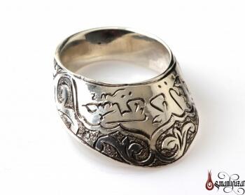 Zihgir Okçu Yüzüğü 925 Ayar Gümüş - M2 - Osmanlı Pazar