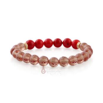 Zultanite ve Mercan Doğal Taşlı Gümüş Aparatlı Bileklik - Osmanlı Pazar